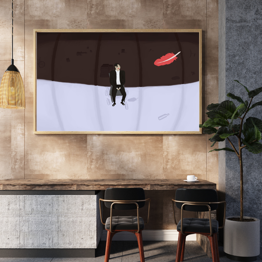 Weight of a feather Matte poster