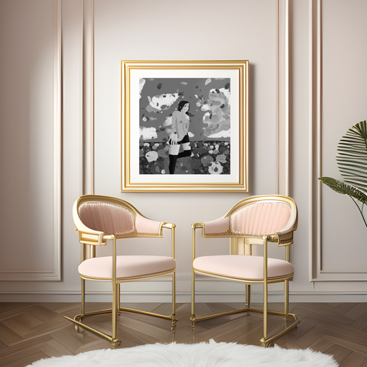 Rose colored matte poster