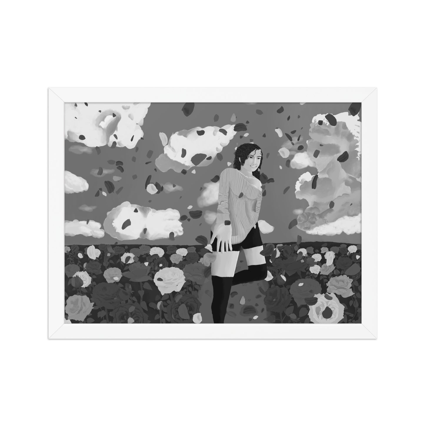 Rose colored matte poster