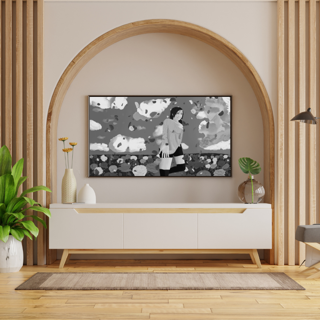 Rose gray matte poster