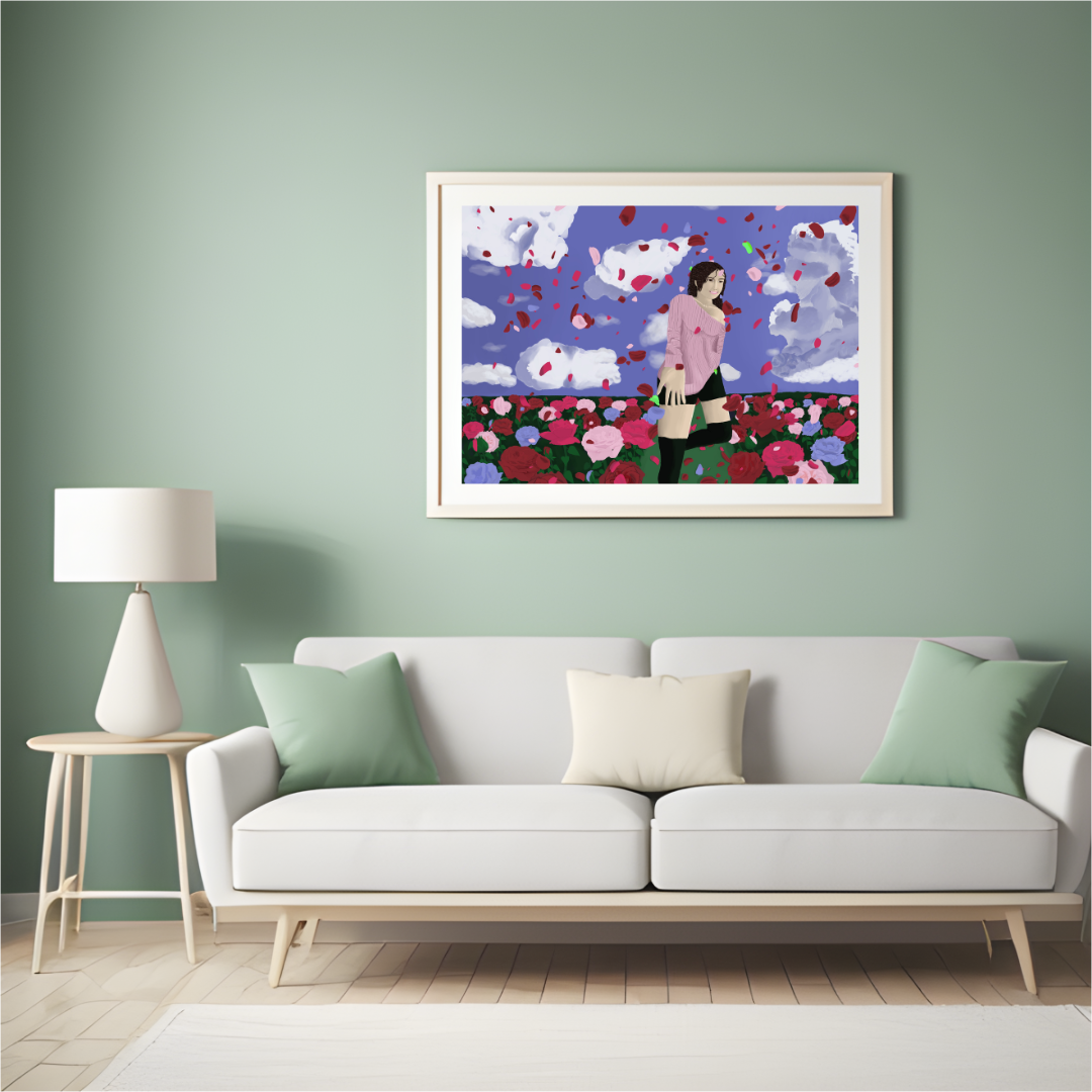 Rose colored matte posters