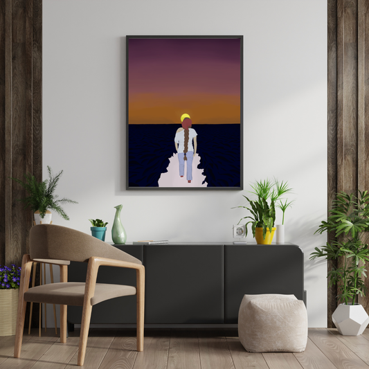 Held By Fire - Inspirational Wall Art Poster (portrait)