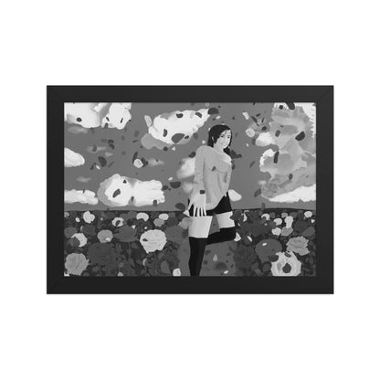 Rose colored matte poster