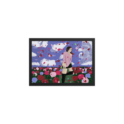 Rose colored matte poster