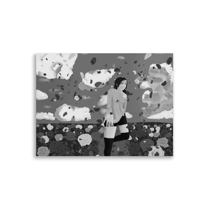 Rose colored matte poster